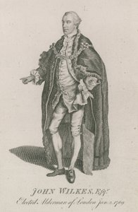 John Wilkes, valgt til rådmand i London, 2. januar 1769 af English School