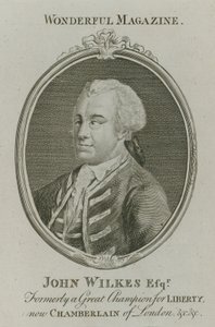 John Wilkes, tidligere en stor forkæmper for frihed, nu Chamberlain of London af English School