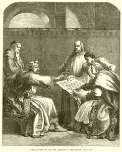 John nægter at underskrive baronernes artikler af English School