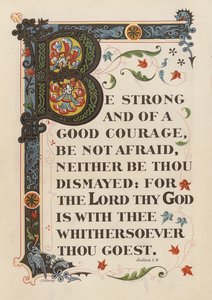 Josva 1:9 (chromolitho) af English School