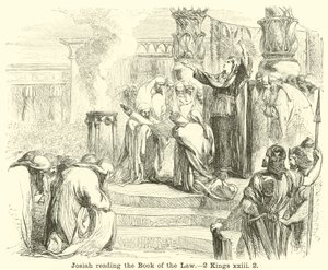Josias læser Lovens Bog, Anden Kongebog, xxiii, 2 af English School