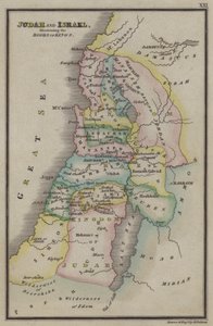 Juda og Israel, illustrerer Kongebøgerne (farvet indgravering) af English School