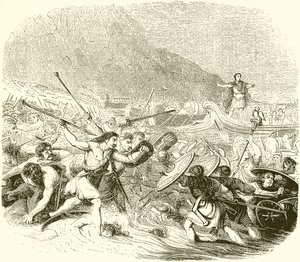 Julius Caesars invasion af Storbritannien af English School