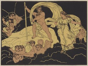 Juno og Aeolus (farvelitografi) af English School