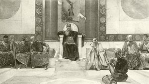 Justinian og hans råd (dybtryk) af English School