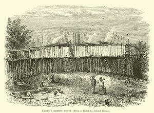Karens bamboo house  af English School