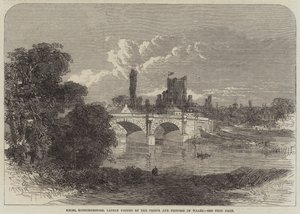 Kelso, Roxburghshire, for nylig besøgt af prinsen og prinsessen af Wales (gravering) af English School