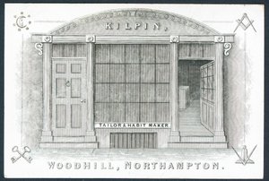 Kilpin, Schneider und Kostümmacher, Visitenkarte von English School