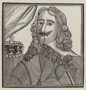 Kong Charles I, martyr (gravering) af English School