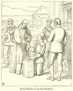 Kong Charles I på stilladset af English School