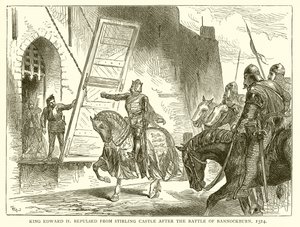 Kong Edward II afvist fra Stirling Castle efter slaget ved Bannockburn, 1314