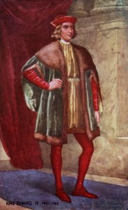 Kong Edward IV (farve litho) af English School