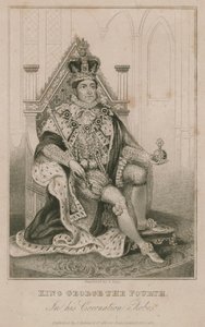Kong George IV i sine kroningsdragter af English School