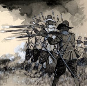 Kong Gustavus Adolphus af Sverige bevæbnede sit svenske infanteri med en let musket af English School