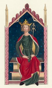 Kong Henrik II (farvet gravering) af English School