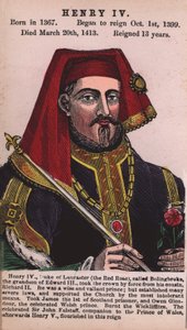 Kong Henrik IV (farvet gravering) af English School