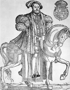 Kong Henrik VIII til hest af English School