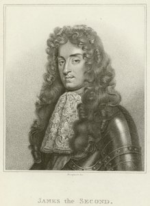 King James II (gravering) af English School