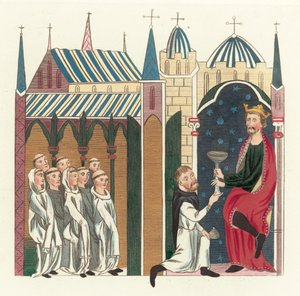 King John (farvet gravering) af English School