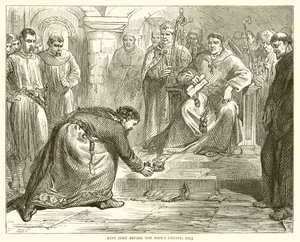 Kong Johannes før pavens legat, 1213 af English School