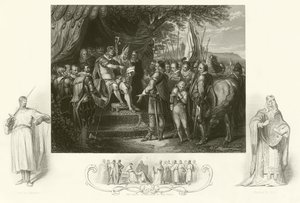 Kong John underskriver Magna Charta af English School