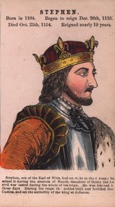 King Stephen (farvet gravering) af English School