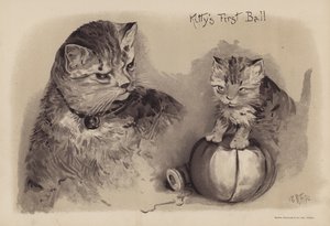 Kittys erster Ball (Chromolithographie) von English School