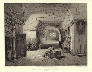 Knole, The Retainers Gallery (lithotint) af English School