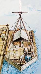 Kon-Tiki er konstrueret af balsatræ af English School