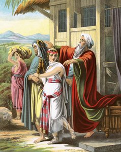 Laban velsignede Rebekka af English School