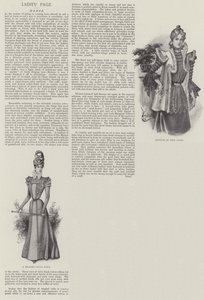 Dameside, kjole (litho) af English School