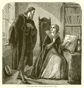 Lady Jane Gray og Roger Ascham, 1553 af English School