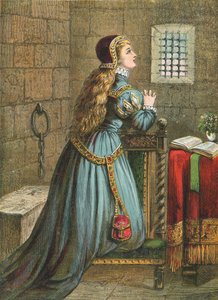 Lady Jane Grey beder af English School