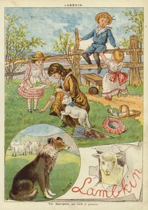 Lammeskind (chromolitho) af English School