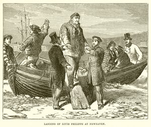Landgang af Louis Philippe ved Newhaven af English School