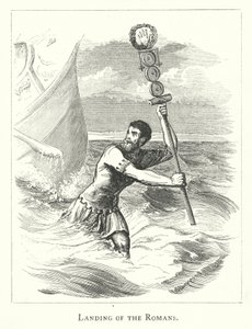 Romernes landgang (gravering) af English School