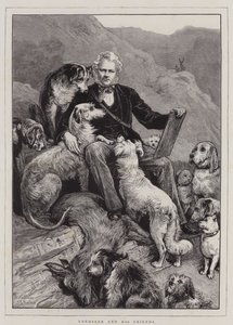 Landseer og hans venner (gravering) af English School