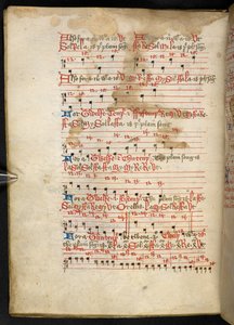 Lansdowne 763, f.112v, Et bind ret skrevet på vellum i det femtende århundrede og indeholdende ældgamle og meget interessante afhandlinger om musik af forskellige forfattere. af English School