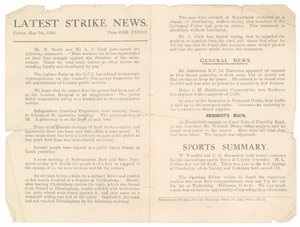 Seneste strejke nyheder, 7. maj 1926 af English School