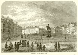 Leicester Square, omkring 1750 af English School