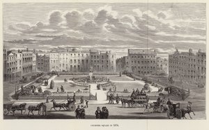 Leicester Square i 1874 af English School