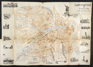 Leningrad, billedudfoldet kort fra 
