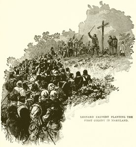 Leonard Calvert pflanzt die erste Kolonie in Maryland von English School
