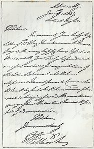Brev fra William IV til Lady Nelson, 1827, offentliggjort i 