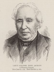 Oberstløjtnant Basil Jackson (gravering) af English School