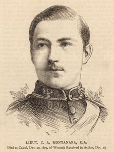 Løjtnant CA Montanara, RA (gravering) af English School