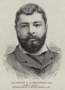 Løjtnant C B Macdonald, RN (gravering) af English School