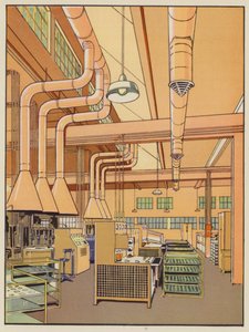 Light Engineering Factory (farvelitografi) af English School