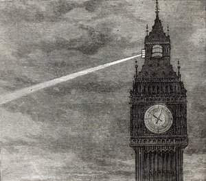 Light on the Clock Tower, Houses of Parliament fra The Illustrated London News, 16. august 1873 af English School
