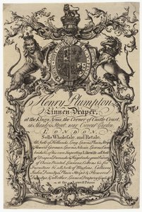 Linneddraper, handelskort af English School